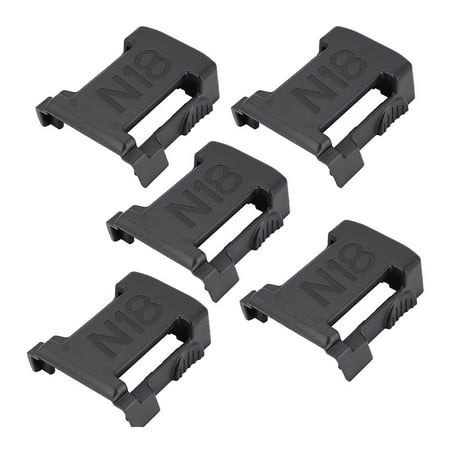 

5 Pcs Battery Holder Wall Battery Mounts for 18V Battery Used As a Dust Cover Light and Portable Black