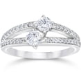 thumbnail image 1 of 5/8 Carat 2 Stone Forever Us Diamond Ring 14K White Gold, 1 of 3