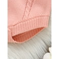 thumbnail image 4 of Suealasg Newborn Girl Boy Sweater Romper Baby Fall Winter Clothes 1 3 6 9 12 18 Months Infant Long Sleeve Cable Knitted Sweater Bodysuit, 4 of 7