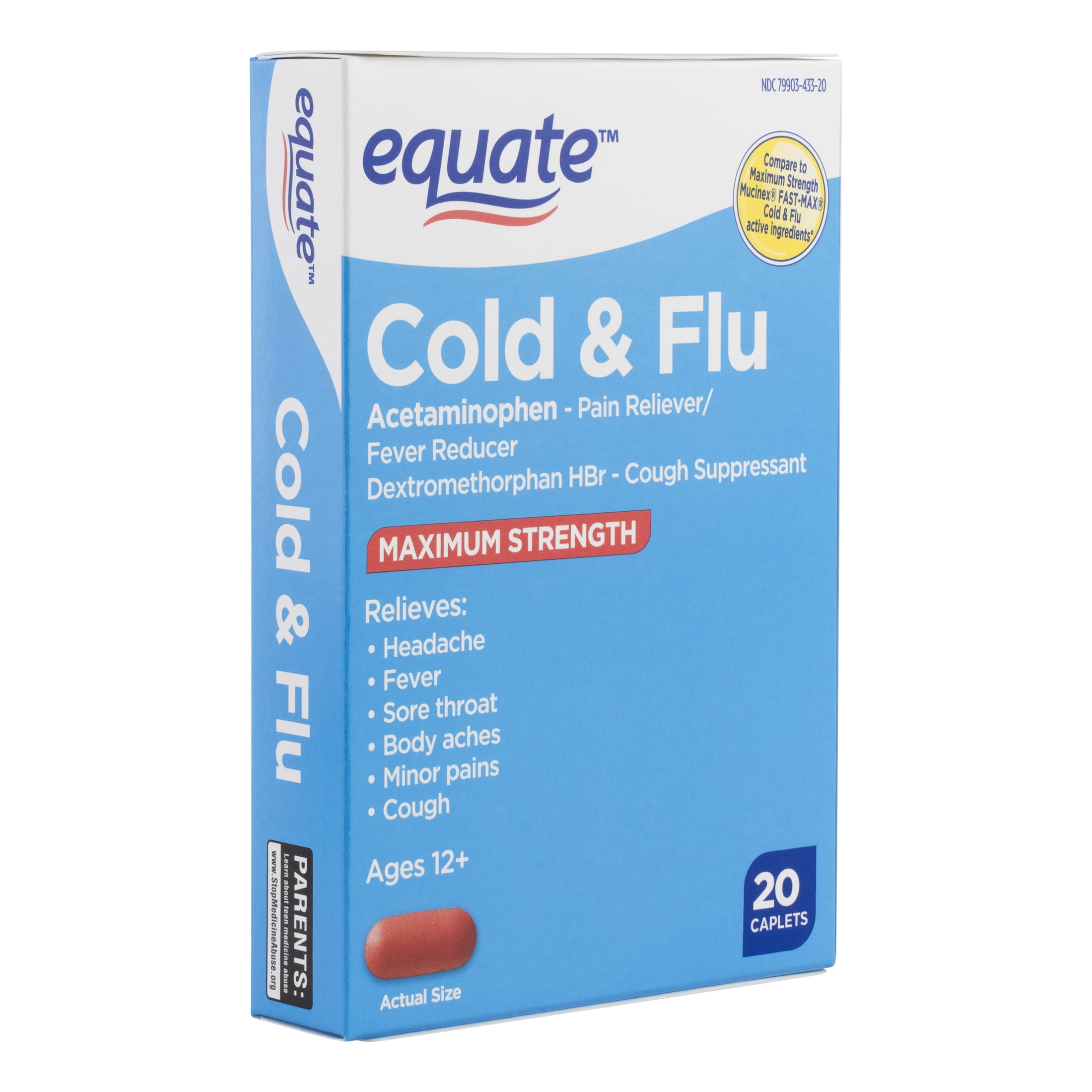 EQ Fast Max Multi-Symptom Cold & Flu Relief Caplets 20ct