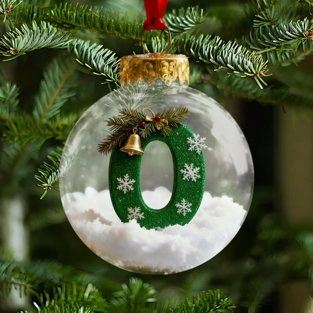 Adornos navideños, adornos navideños, regalos navideños, colgante de bola con letra navideña, bola decorativa