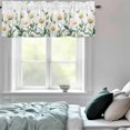 thumbnail image 6 of Valance Curtains for Windows Spring Flower Kitchen Curtians Window Treatment Green Leaf Topper Curtain Rod Pocket Valances for Kitchen Bathroom Living Room 42x18in, 6 of 9