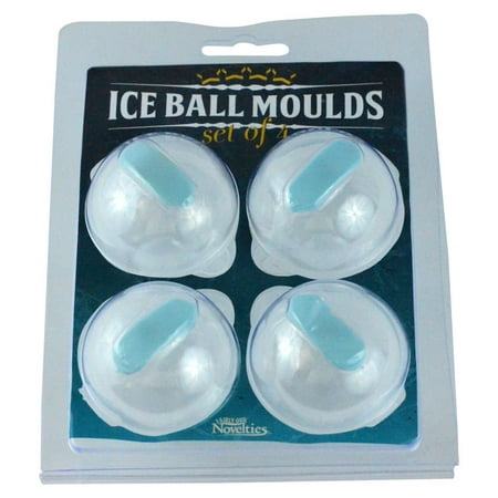 Round Ice Cube Ball Maker Sphere Molds, Set of 4 (Best Round Ice Mold)