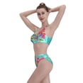 thumbnail image 5 of Kdxio Cartoon Map Of Europe for Womens High Waisted Bikini Top Sports Style Two Piece Bathing Suits, 5 of 7