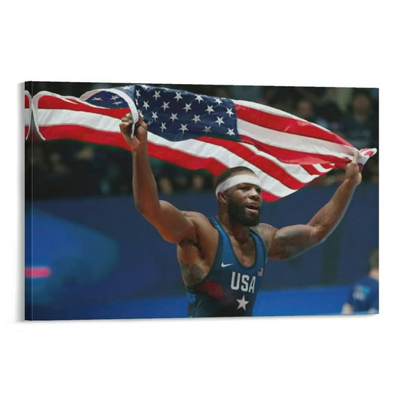 Jordan Burroughs Canvas Poster Picture Print Canvas Poster Wall Paint Art Posters Decor Modern Home Artworks Gift 12x18inch(30x45cm)