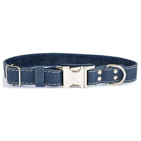 UPC: 0691054809024 | Euro-Dog 691054809024 Luxury Soft Leather Quick – Release Collar  Navy – Extra Large