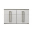 thumbnail image 3 of Olivia Contemporary Style Dresser with Metallic Accents Made with wood in White, 3 of 7