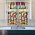 thumbnail image 3 of Autumn Decor Kitchen Curtains Set of 3 with Valance Fall Leaves Pumpkin Design Farmhouse Window Panels, 3 of 6