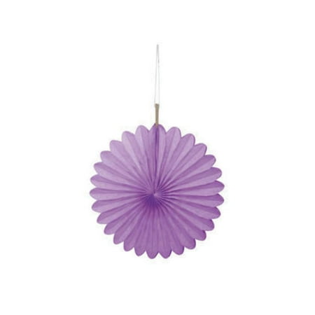 Unique Industries Purple 6" Flower Shaped Tissue Paper Hanging Pom Poms, 3 Count
