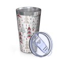 thumbnail image 2 of 16oz Tumblers White Christmas Tree Pattern Stainless Steel Vacuum Insulated Double Wall Travel Tumbler Cups Mug with Lid and Straw,Cleaning Brush for Coffee,Tea, 2 of 4