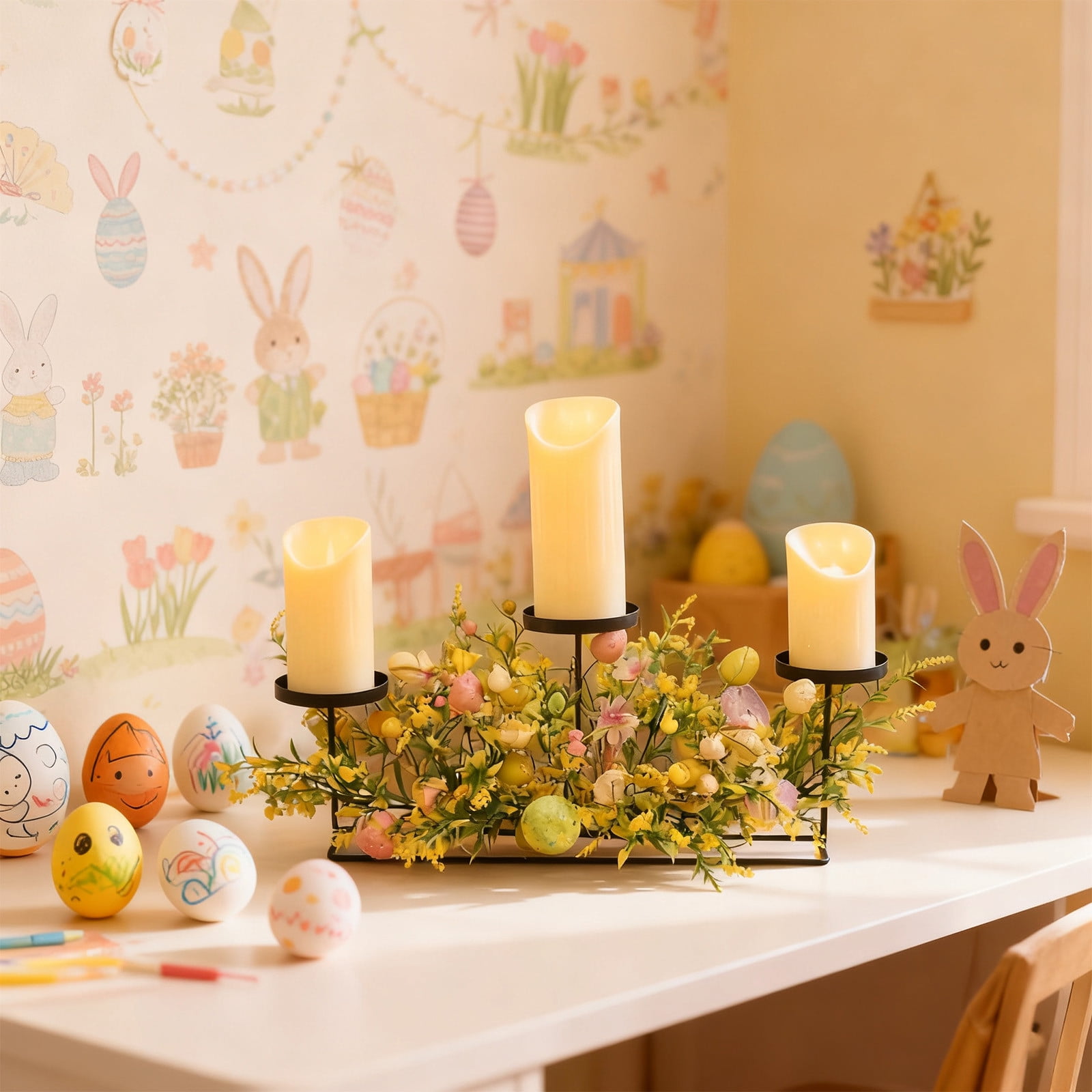 Spring Clearance! YZEGDCH Easter Picks Artificial Sprays Wire Spring Easter Home Decor Centerpiece Flower Arrangement Easter Gift for Women Men