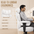 thumbnail image 4 of CloudRest Pro 400lbs Executive heavy duty office chair, High Back Ergonomic Computer Desk Chairwith Lumbar Back Support, white, 4 of 11