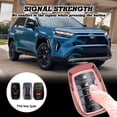 thumbnail image 5 of Xotic Tech Pink Soft TPU Key Fob Shell Full Cover Case, Compatible with Toyota Land Cruiser Sienna Venza Fortuner Rav4 prime Smart Keyless Entry Key, 5 of 7