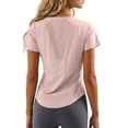 thumbnail image 3 of Womens Work T Shirts Tops Lightweight Breathable Yoga Slim Fit Athletic Short Sleeve Running Going Out Shirts, 3 of 7