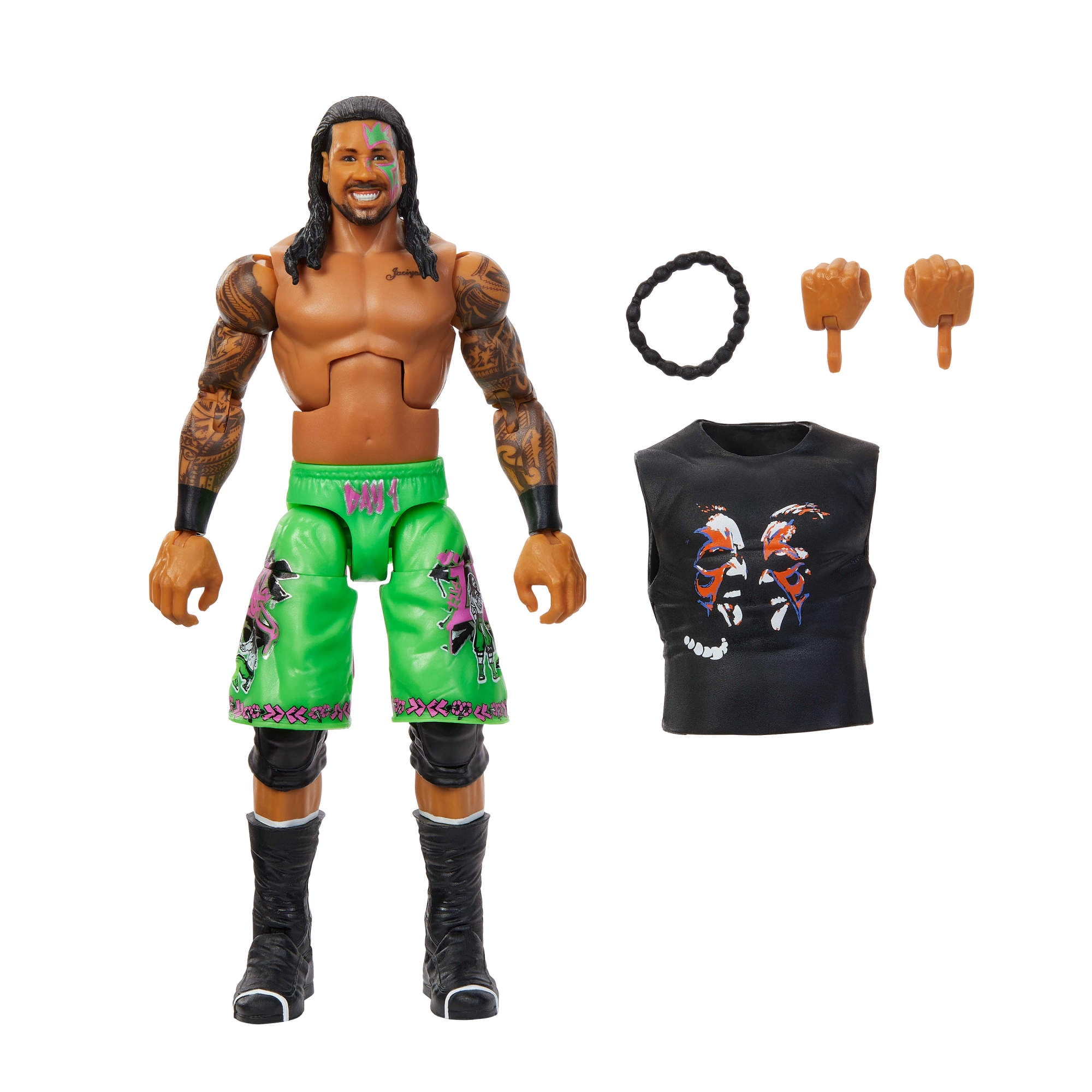 WWE Action Figure, Jey Uso Bright Blue Chase Variant, Elite 114