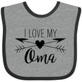 thumbnail image 3 of Inktastic I Love My Oma Heart and Arrows Boys or Girls Baby Bib, 3 of 4