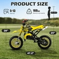 thumbnail image 7 of Gpower Gasoline 49cc Dirt Bike for Kids 6-15,2-Stroke Gas Power Mini Dirt Bike,Yellow, 7 of 7