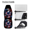 thumbnail image 5 of Uourmeti Polyester Fabric Car Seat Accessory for Automotive, Washable Stretchy Car Seat Covers, Patriotic Bald Eagle Print, 5 of 12