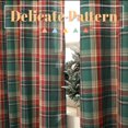 thumbnail image 4 of Ensemble de 2 Rideaux Tartan Classique Écossais Semi-Occultants Illets Lavables en Machine, Vert et Rouge 52 Pouces L x 84 Pouces H, 4 of 7