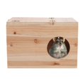 thumbnail image 4 of Caja de cría de madera Bling Bling Casa nido de madera de seguridad natural para mascotas, 4 of 12