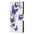 thumbnail image 6 of Galaxy S21 Ultra Case Cute Embossed Pattern Premium Leather Wallet Cover Flip Stand Credit Card Slots Pocket Holder Magnetic Closure Folio Case for Samsung Galaxy S21 Ultra, Group Butterfly, 6 of 8