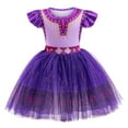 thumbnail image 4 of Toddler Girls Asha Costume Sets, Short Sleeve Top Tutu Skirt Christmas Cosplay Outfits, 18M-7Y, 4 of 7
