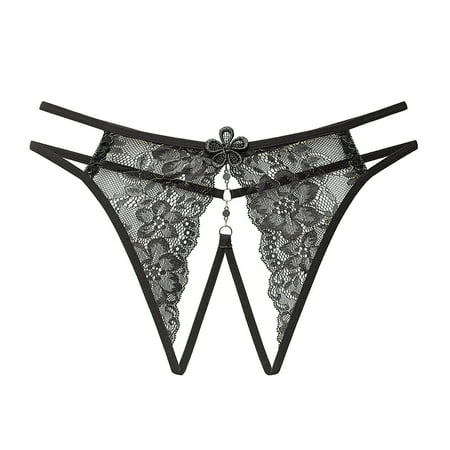 Rbaofujie Lace Low Rise Thong - Underwear for Women  Thongs for Women  Seamless Panties for Women Black Free Size Seamless Underwear