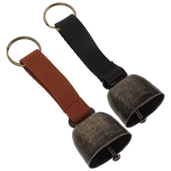 LOLIPPYY 2Pcs Outdoor Dog Collar Bell Loud Black Bell with Clip for Hiking Camping and Exploring Pets