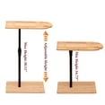thumbnail image 2 of Conchico Couch Tray Table C-Shaped Oval End Table with Rotatable Phone Stand, Glass Holder Bamboo Height Adjustable Side Table for Sofa Living Room, Bedroom, 2 of 6