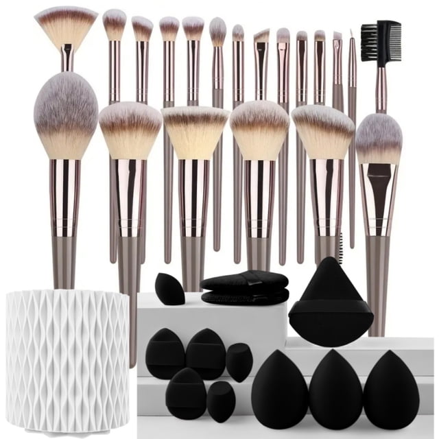 3-20PCS Makeup Brushes Set Eyeshadow Fluffy Foundation Concealer Blush Highlighter Storage Box Female Cosmetics Beauty Tools,makeup brush set