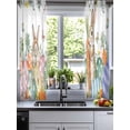 thumbnail image 2 of Spring Easter Sheer Curtains 39 Inch Length 2 Panels Set for Living Room/Bedroom, Rabbits Eggs Botanical Floral Leaf Butterfly Kitchen Curtains Grommet Curtains Window Treatments 27.5"x39"x2, 2 of 7
