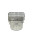 Clear Plastic Bucket with Lid and Handle (1L) Ice Cream Tub (2 Pack