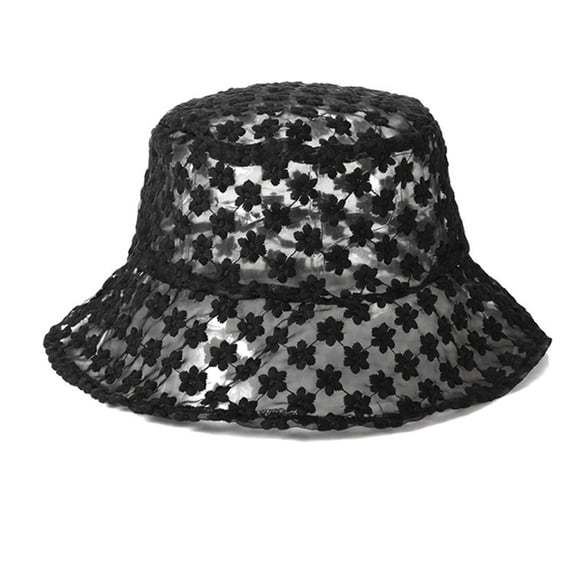 CYSFASHION Bucket Hats for Woman Trendy Queen Sunhat Women Cute Cotton Beach Hat Fall Fashion Foldable Fishing Cap Black