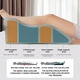 thumbnail image 6 of COOKCOK Relax Cush Pillow, Ergonomic Multi-Positional Wedge Pillow, Scientific Zoning Design for Effective Chin & Back Pain Relief, Memory Foam Bed Wedge Pillow for Reading, Massage, Grey, 6 of 8