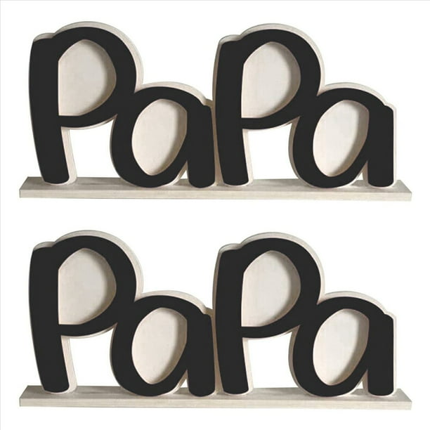 2X de Fotos para Papá del Día del Padre, Regalos para Papá de la Hija, Regalos de Cumpleaños para Papá, Soporte para Fotos de Papá, Regalo para el Día del Padre, Color Negro