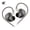 Black - Improved Bass（No Mic）, variant on KZ Castor 2DD Dual Dynamic Driver In-Ear Monitors, Tunable HiFi Earphones with Deep Bass, Detachable Cable Wired IEM Headphones for Audiophiles