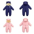 thumbnail image 5 of GYRATEDREAM Baby Boys Girls Snowsuit Cute Newborn Hooded Coat Jacket Infant Padded Warm Jumpsuit Outerwear, 5 of 5
