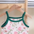 thumbnail image 4 of CAUYDY Toddler Baby Girl Summer Clothes Set Kid Outfits Short Sleeves T-Shirt Tops + Shorts Cute Outfits Set For Kids Summer Outfits 0-24 Months 2t 3t 4t 5t (Sizes 6-12 Months,D01-Dark Green), 4 of 5