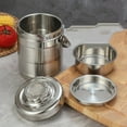 thumbnail image 4 of Thickened Portable Stainless Steel Double-layer Insulated Pot Lunch Box for Office Workers And Students Large Capacity Lunch Box (Pale Silver), 4 of 7