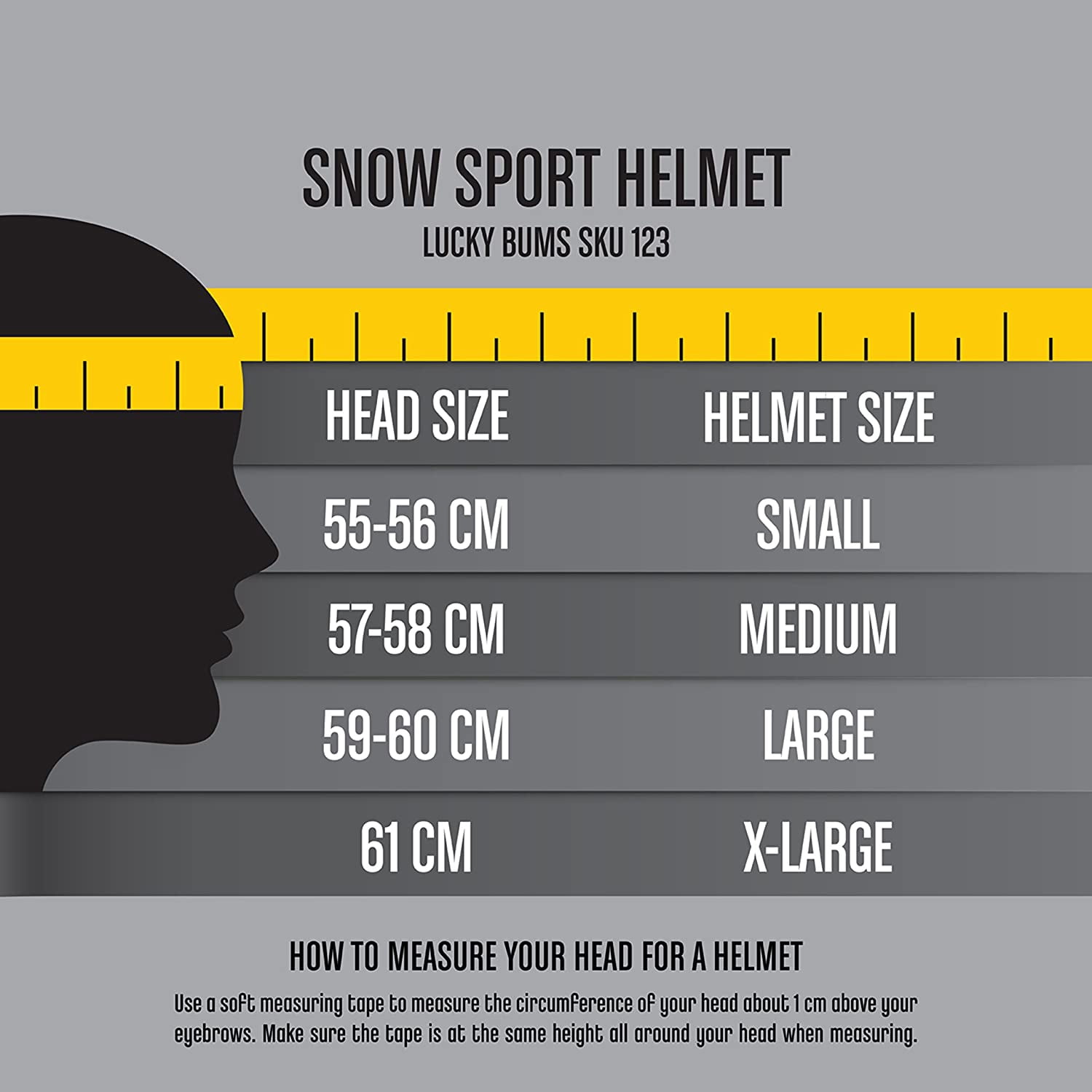Lucky Bums Snow Sport Helmet, Red, Small