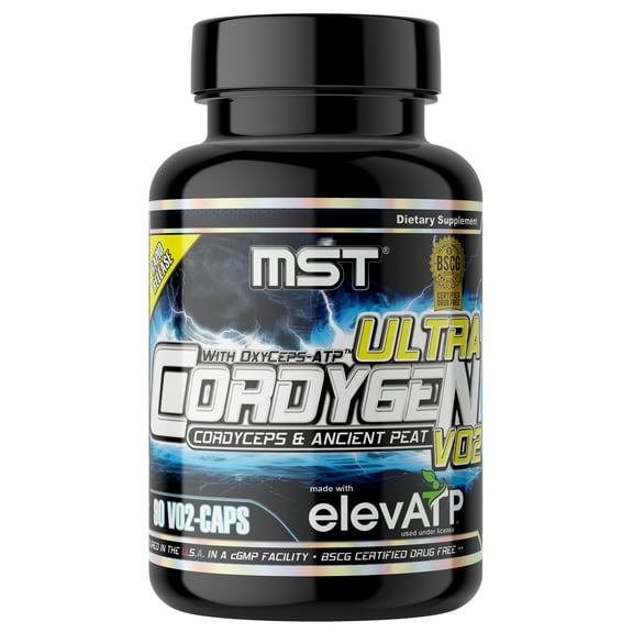 Cordygen VO2 ULTRA, Cordyceps, elevATP, Rhodiola, Gynostemma Pentaphyllum, Jiaogulan, ATP Ancient Peat Supplement, 90 VO2-caps BSCG Certified by Millennium Sport Technologies, Inc