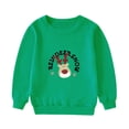 thumbnail image 3 of Godderr 1-16 Years Old Christmas Printing Sweatsuit for Boys Girls,Toddler Kids Long Sleeve Shirt Tops,Green Crew Neck Sweatshirt,Spring Fall Pullover Top, 3 of 4