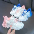 thumbnail image 3 of Zapatillas de correr para niños, Color degradado, primavera Otoño, nuevo estilo, zapatillas deportivas para niños y niñas, cómodas zapatillas transpirables con parte inferior de PVC, 3 of 5