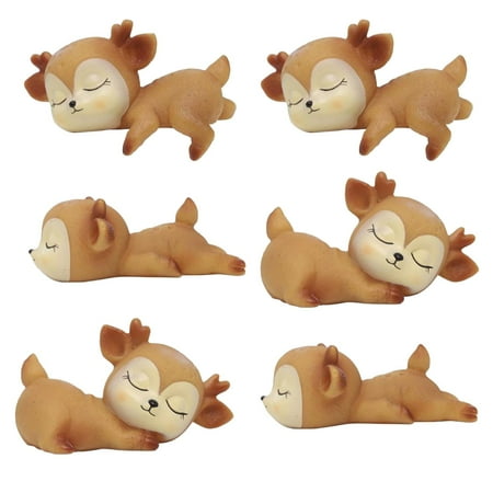 

6x Deer Figures Toys 2x Style02 and 2x Style04 and 2x Style05