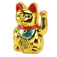 thumbnail image 4 of Gato de la Fortuna con Batería, Buena Suerte, Gato de Bienvenida, Gato de la Riqueza, Gato que Saluda para el Restaurante del Hotel, Gato Dorado Brillante de 6 Pulgadas 0256A, 4 of 12