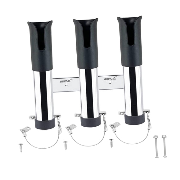 pitrice Fishing Rod Holders Portable Fishing Pole Holder for Garage Boat Coolers Black