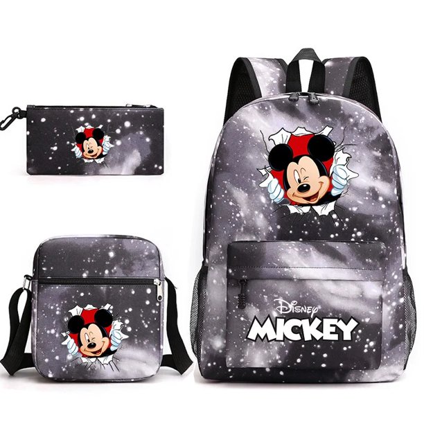 3pcs Disney Mickey Minnie Mouse Backpacks Students Schoolbags Pencil Case Shoulder Bags Backpack Boys Girls School Bags Sets