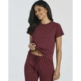 thumbnail image 3 of Real Essentials 2 Pack: Women's Cotton Pajamas Short Sleeve Tops and Capri Pants Pajama Sets with Pockets (Available In Plus), 3 of 6