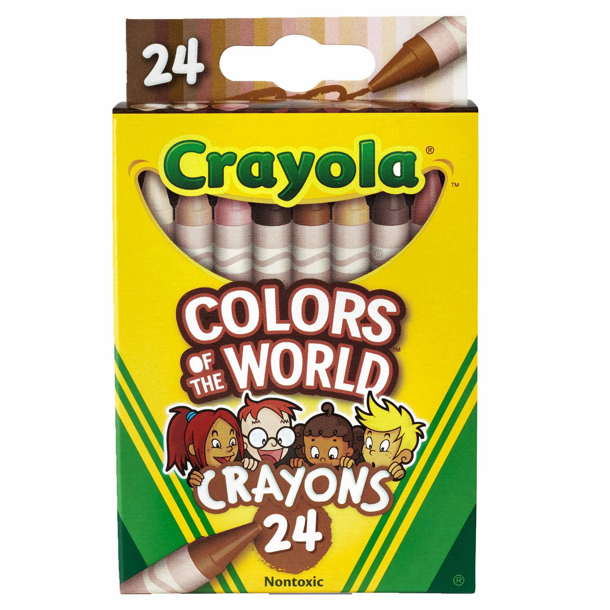 Crayola Colors of the World Crayons, 24 Ct, Back to School Supplies, Teacher Supplies, Child