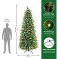 thumbnail image 3 of Alupssuc 5.5 ft Artificial Hinged Christmas Tree, Multi-Color LED Changing RGB Lights, Full PE & PVC Branch Tips，Remote Control Included, Ideal for Holiday Decorations, Parties, 3 of 6